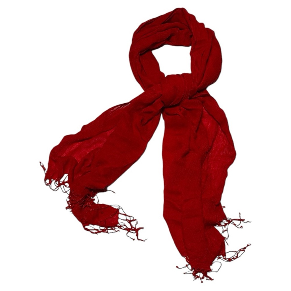 Red Linen Scarf
